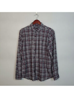RYE Men's Tall Large Button-Down Plaid Shirt